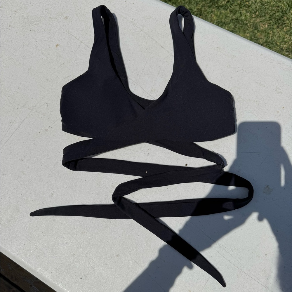 Black Wrap Bikini Top